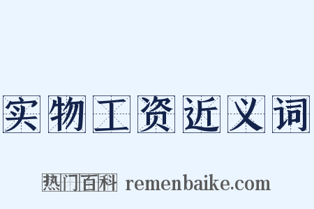 实物工资近义词是什么意思的图片